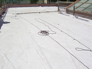 Antes: Terraza con membrana